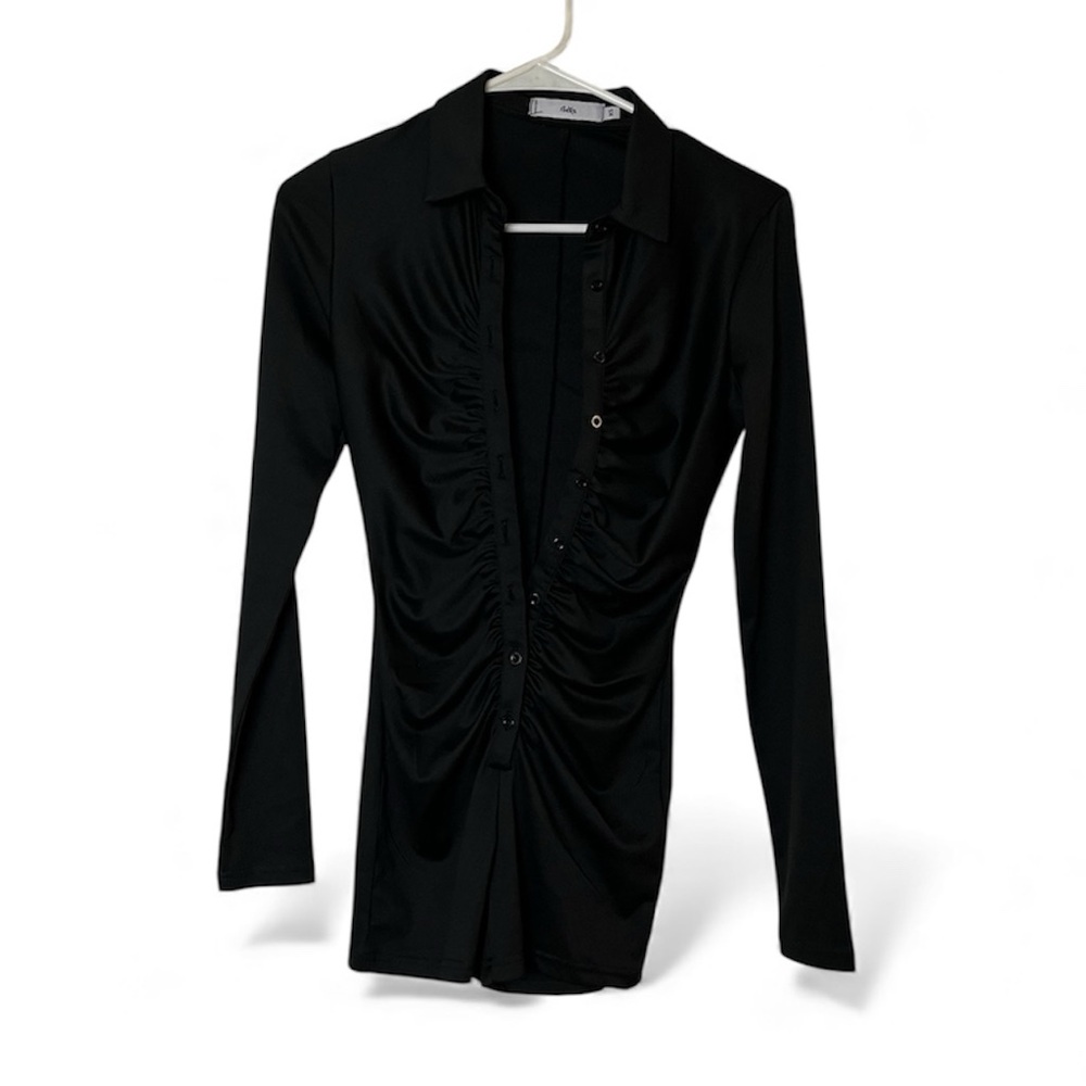Black Button Down Women's Romper